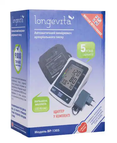 Longevita BP-1305 Тонометр автоматичний з адаптером 1 шт