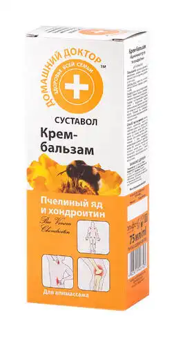 Домашній Доктор Крем-бальзам бджолина отрута з хондроїтином 75 мл 1 туба