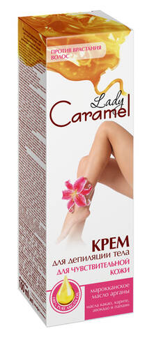 Lady Caramel Крем для депіляції тіла для чутливої шкіри 100 мл 1 туба