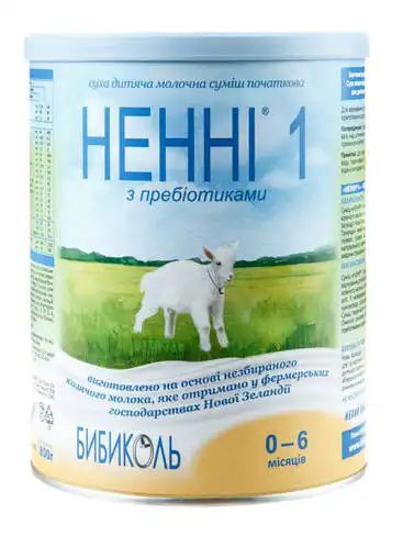 Ненні 1 Молочна суміш з пребіотиками 0-6 місяців 800 г 1 банка