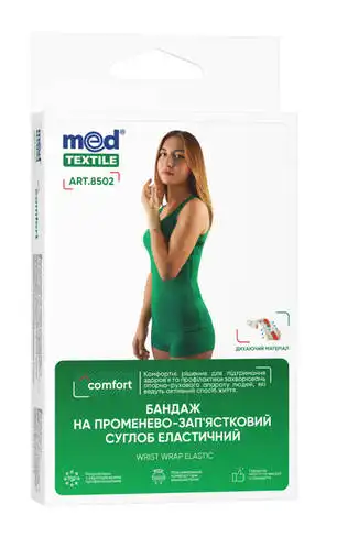 MedTextile 8502 Бандаж на променево-зап`ястний суглоб еластичний розмір M 1 шт