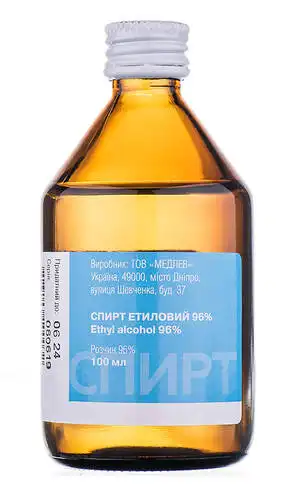 Спирт етиловий розчин спиртовий 96 % 100 мл 1 флакон