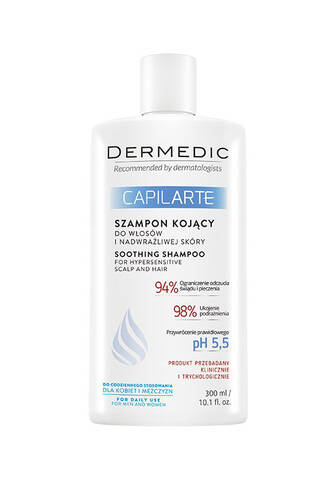 Dermedic Capilarte Заспокійливий шампунь для волосся та чутливої шкіри голови 62242 300 мл 1 флакон