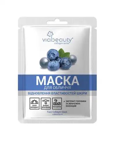 Via Beauty Маска для обличчя відновлення властивостей шкіри з лохиною 1 шт