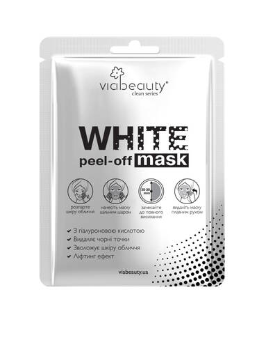 Via Beauty White маска-плівка для обличчя гіалурон 1 шт