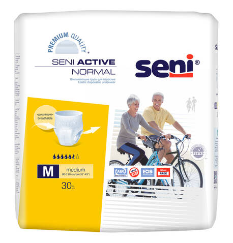 Seni Active Normal Трусики-підгузки для дорослих розмір M 30 шт