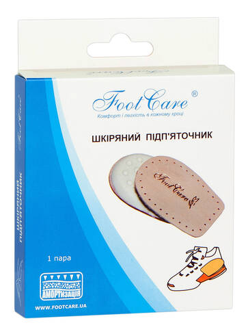 Foot Care ПЛ-001 Підп'яточник шкіряний розмір L (39-46) 1 пара
