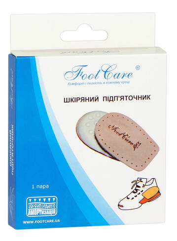 Foot Care ПЛ-001 Підп'яточник шкіряний розмір М (35-38) 1 пара