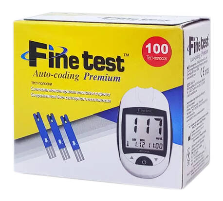 Finetest Auto-coding Premium Тест-смужки для визначення рівня глюкози у крові 100 шт