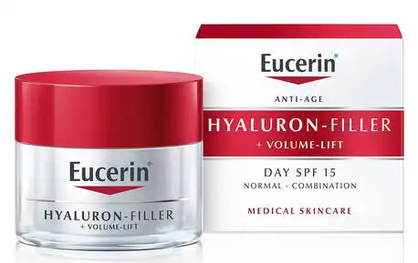 Eucerin Hyaluron-Filler +Volume-Filler Крем день/ніч для відновлення контуру для норм.комбін.шкіри обличчя SPF15 50 мл 1 баночка