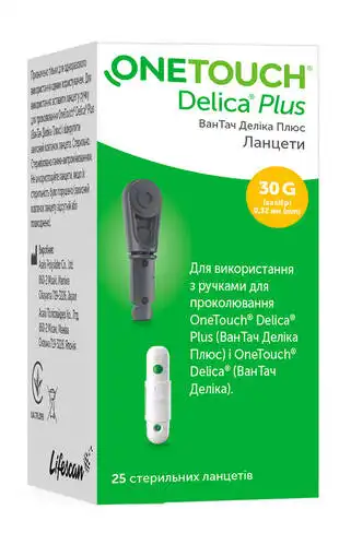 OneTouch Delica Plus Ланцети 25 шт