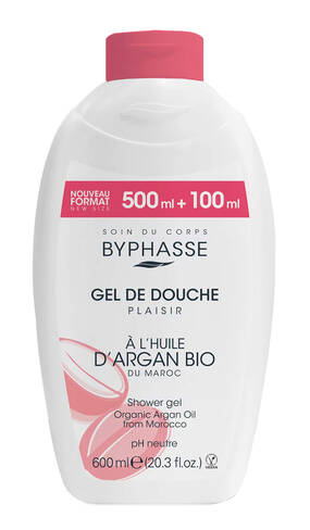 Byphasse Гель для душу задоволення з органічною аргановою олією 600 мл 1 флакон