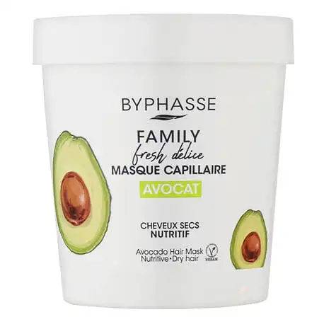 Byphasse Family Fresh Delice Маска для сухого волосся з авокадо 250 мл 1 банка