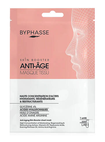 Byphasse Маска-бустер тканинна для обличчя антивікова 18 мл 1 шт