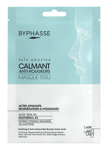 Byphasse Маска-бустер для обличчя заспокійлива тканинна проти почервонінь 18 мл 1 шт