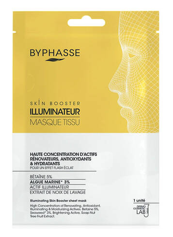 Byphasse Маска-бустер тканинна для освітлення шкіри обличчя 18 мл 1 шт loading=