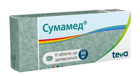 Сумамед таблетки дисперговані 500 мг 6 шт
