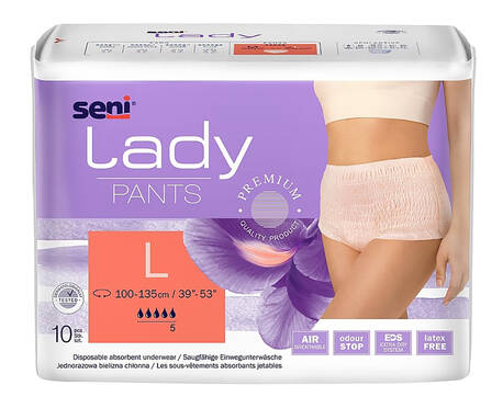 Seni Lady Pants Труси-підгузки жіночі розмір L 10 шт loading=