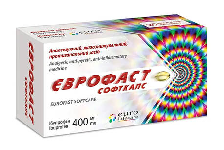 Єврофаст Софткапс капсули 400 мг 20 шт loading=