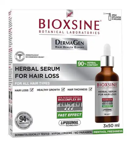 Bioxsine DermaGen Сироватка від випадіння волосся для всіх типів 50 мл 3 флакона