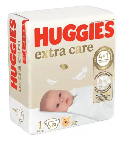 Huggies Extra Care 1 Підгузки для новонароджених 2-5 кг 22 шт