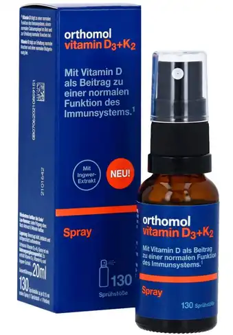 Orthomol Vitamin D3+K2 Спрей для імунної системи та здоров'я кісток спрей для ротової порожнини 20 мл 1 флакон