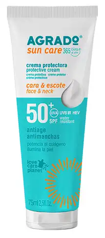 Agrado Крем сонцезахисний для обличчя SPF50+ 75 мл 1 туба
