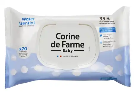 Corine de Farme Серветки вологі дитячі Essential 70 шт