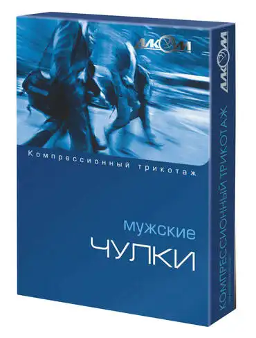 Алком 6092 Панчохи чоловічі з відкритим миском компресія 2 розмір 6 чорний 1 пара