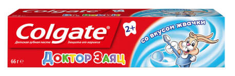 Colgate Зубна паста дитяча Лікар Заєць зі смаком жувальної гумки 2+ 50 мл 1 туба