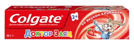 Colgate Зубна паста дитяча Лікар Заєць зі смаком полуниці 2+ 50 мл 1 туба