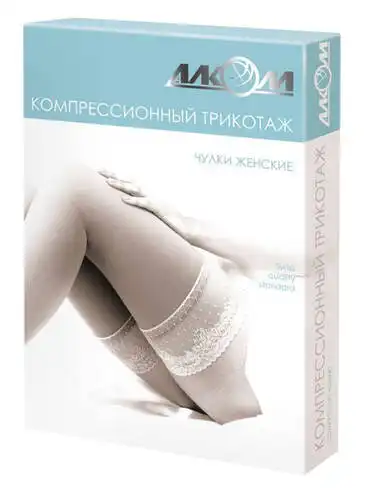 Алком 6041 Панчохи жіночі компресія 1 розмір 7 бежевий 1 пара