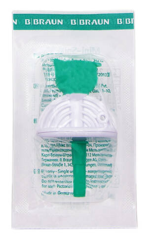 B.Braun Mini Spike Канюля аспіраційна для багаторазового забору медикаментів з фільтром зелена 1 шт loading=