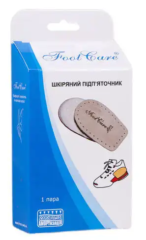 Foot Care ПЛ-001 Підп'яточник шкіряний розмір L (39-46) 1 пара