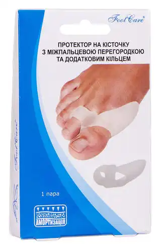 Foot Care GB-05 Протектор на кісточку з міжпальцевою перегородкою та додатковим кільцем розмір M (35-38) 1 пара