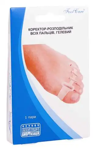 Foot Care GB-07 Коректор-розподільник всіх пальців, гелевий розмір L (39-46) 1 пара