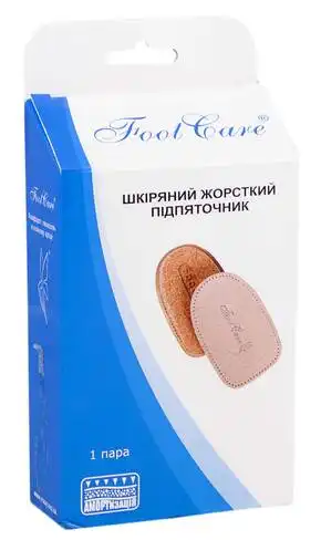 Foot Care ПЛ-003  Підп'яточник шкіряний жорсткий розмір L (39-46) 1 пара
