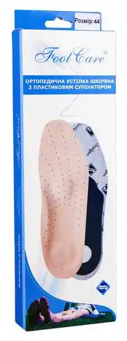 Foot Care УПС-001 Устілка ортопедична шкіряна з пластиковим супінатором розмір 44 1 пара