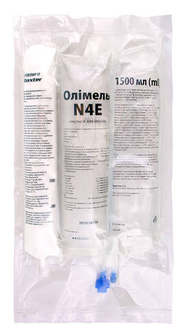Олімель N4E емульсія для інфузій 1 500 мл 4 пакети loading=
