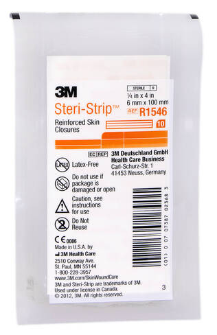 3M Steri-Strip Стрічки для безшовного закриття ран 6х100 мм R1546 1 шт