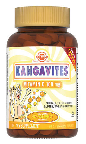 Solgar Кангавітес з вітаміном С зі смаком апельсину таблетки 100 мг 90 шт