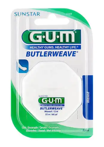 Gum 1155 ButlerWeave Waxed Зубна нитка вощена 55 м 1 шт