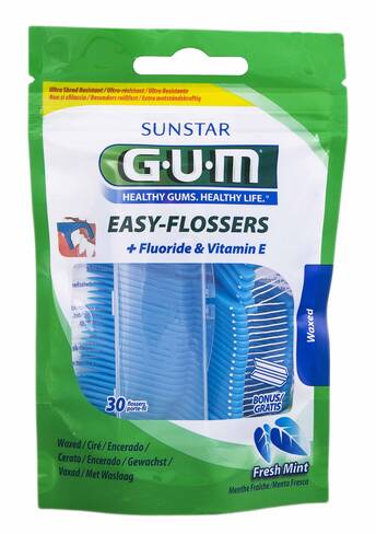 Gum Easy Flossers Зубна нитка з фторидом 30 шт