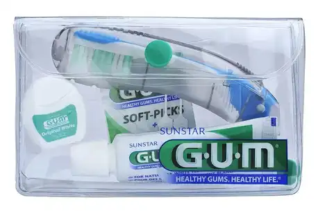 Gum Travel Kit Набір дорожній паста, щітка, нитка, міжзубна щітка 1 шт