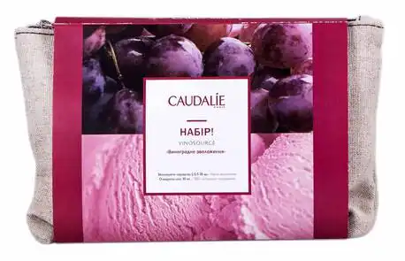 Caudalie Vinosource зволожуюча сироватка S.O.S 30 мл + очищуюча олія для зняття макіяжу 30 мл 1 набір