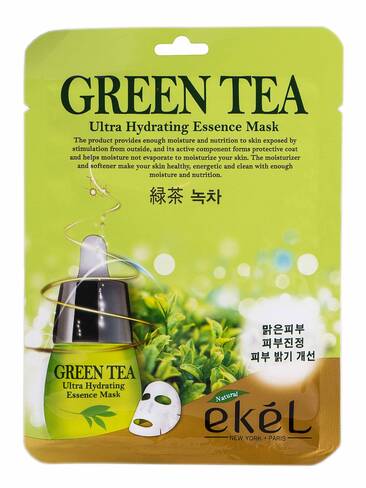 Ekel Маска для обличчя з екстрактом Зеленого Чаю 25 мл 1 пакет