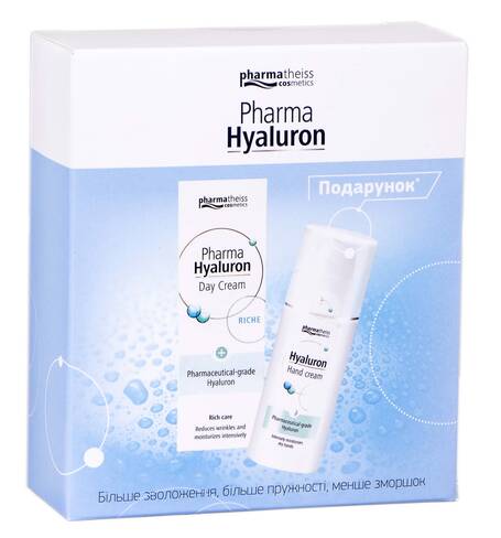 Pharma Hyaluron денний крем Riche SPF-15 50 мл + крем для рук 50 мл 1 набір