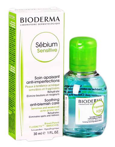 Bioderma Sebium Sensitive засіб 30 мл + H2O 100 мл 1 набір loading=
