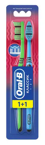 Oral-B Classic Зубна щітка середньої жорсткості 2 шт