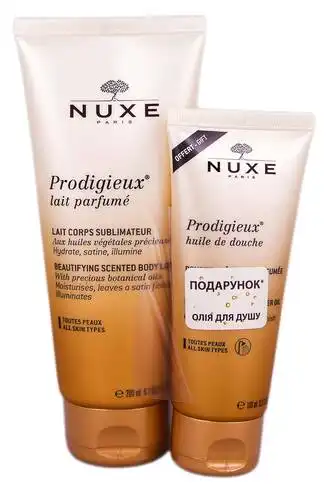Nuxe Huile Prodigieuse молочко для тіла 200 мл + олія для душу 100 мл 1 набір